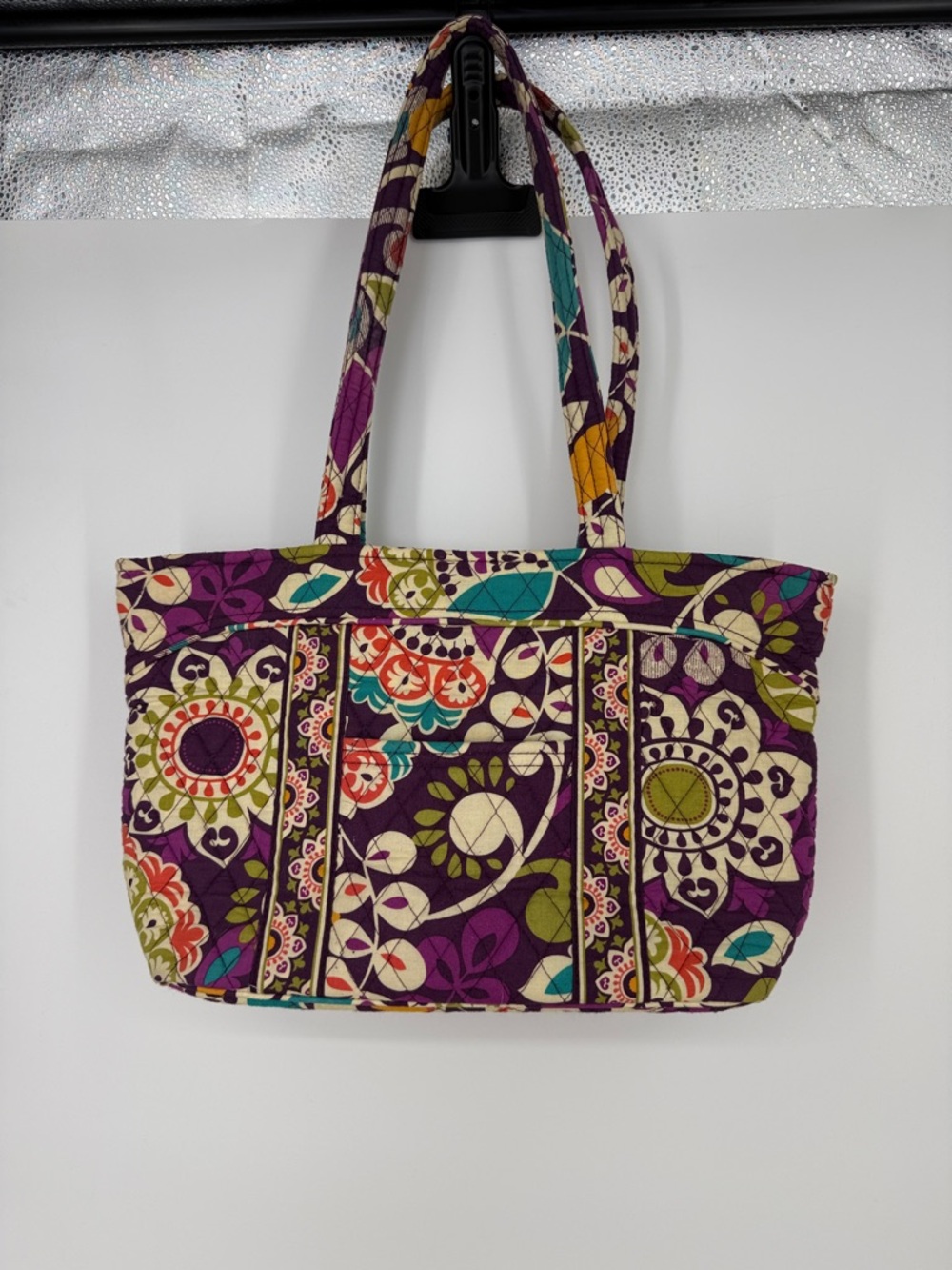 Vera Bradley “Plum Crazy” retired Mandy tote/shoulder bag